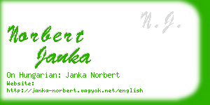 norbert janka business card